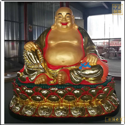 鑄銅關(guān)公 彩繪貼金彌勒佛坐像