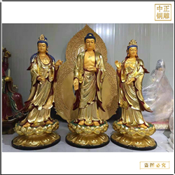 1.5米西方三圣銅像擺件 1.5米西方三圣銅像擺件