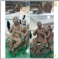 捏糖人銅雕塑 捏糖人銅雕塑