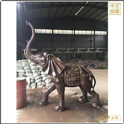 酒店別墅門口銅雕大象廠家制作 酒店別墅門口銅雕大象廠家制作