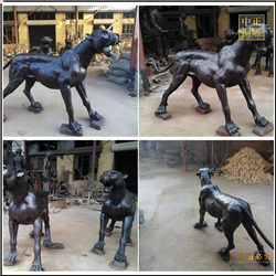 廠家鑄造大型金錢豹雕塑 廠家鑄造大型金錢豹雕塑