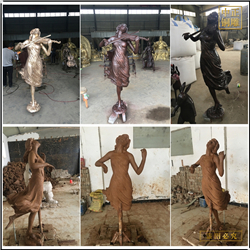 小提琴人物銅雕塑鑄造 小提琴人物銅雕塑鑄造