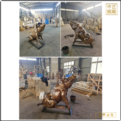 景觀銅豬雕塑鑄造 景觀銅豬雕塑鑄造