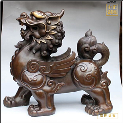 純黃銅貔貅辦公室擺件 純黃銅貔貅辦公室擺件