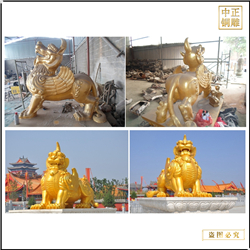 貼金純銅貔貅鑄造價(jià)格 貼金純銅貔貅鑄造價(jià)格