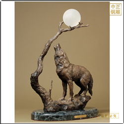 動物雕塑銅狼鑄造 動物雕塑銅狼鑄造