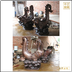 室外銅魚擺件鑄造 室外銅魚擺件鑄造