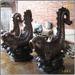 室外廣場(chǎng)銅魚擺件鑄造 室外廣場(chǎng)銅魚擺件鑄造