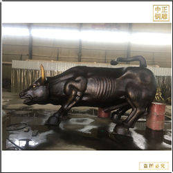 鑄造華爾街牛雕塑擺件 鑄造華爾街牛雕塑擺件