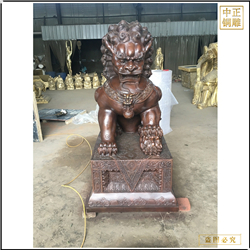 銅純?nèi)皤F故宮銅獅子擺件 銅純?nèi)皤F故宮銅獅子擺件