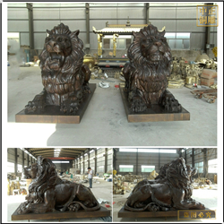 銅獅子小區(qū)門口擺件 銅獅子小區(qū)門口擺件