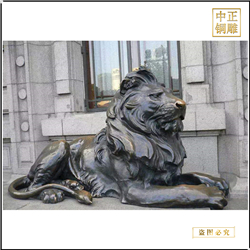 2米歐式爬獅銅雕塑 2米歐式爬獅銅雕塑
