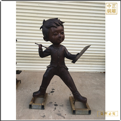 小男孩銅雕塑鑄造 小男孩銅雕塑鑄造
