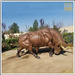 仿古銅牛造型雕塑 仿古銅牛造型雕塑