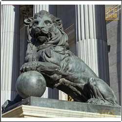 景區(qū)門(mén)口銅獅子來(lái)圖制作