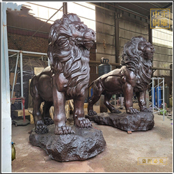 看門銅獅子鑄造圖片 看門銅獅子鑄造圖片
