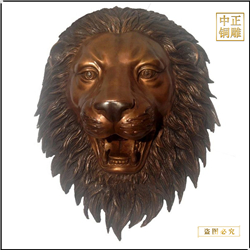 銅獅子頭掛件 銅獅子頭掛件