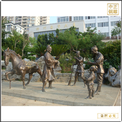 廣場(chǎng)古代人物雕塑聊天銅雕塑 廣場(chǎng)古代人物雕塑聊天銅雕塑