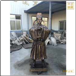 純銅行禮古代人物雕塑 純銅行禮古代人物雕塑