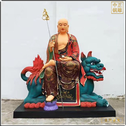 騎坐騎地藏王銅像定制 騎坐騎地藏王銅像定制