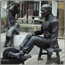 室外中醫(yī)碾藥景觀銅像 室外中醫(yī)碾藥景觀銅像