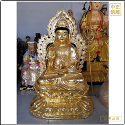 坐式帶背光觀(guān)音銅雕 坐式帶背光觀(guān)音銅雕