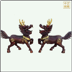 定制大門銅獬豸雕塑廠家 定制大門銅獬豸雕塑廠家