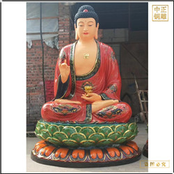 彩繪釋迦牟尼佛銅佛像制作 彩繪釋迦牟尼佛銅佛像制作