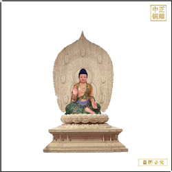 帶背光純銅釋迦牟尼銅像 帶背光純銅釋迦牟尼銅像