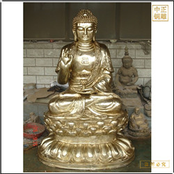 鑄銅關(guān)公 坐像釋迦牟尼佛銅雕