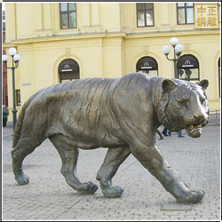 鑄銅關(guān)公 室外景觀老虎銅雕塑鑄造