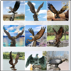 鑄銅關(guān)公 老鷹銅雕塑鑄造廠家