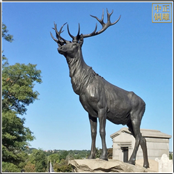 鑄銅關(guān)公 室外大型銅鹿鑄造廠家