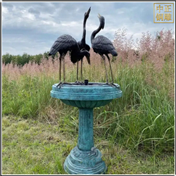 鑄銅關(guān)公 銅仙鶴景觀雕塑