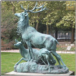 鑄銅關(guān)公 銅鹿鑄銅雕塑