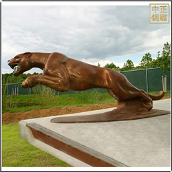 鑄銅關(guān)公 室外景觀豹子銅雕塑