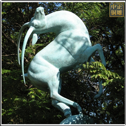 鑄銅關(guān)公 抬頭銅羊雕塑鑄造廠