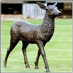 鑄銅關(guān)公 小鹿銅雕塑鑄造廠家