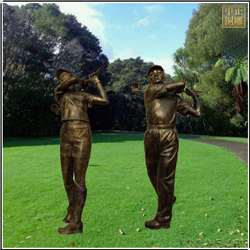 鑄銅關公 打球人物雕塑