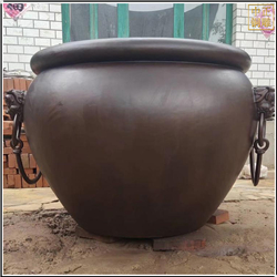 鑄銅關(guān)公 大型純銅大缸鑄造