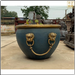 鑄銅關(guān)公 大型景觀銅缸