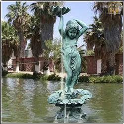 鑄銅關(guān)公 園林兒童噴泉景觀雕塑