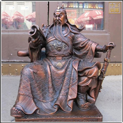 鑄銅關(guān)公 純銅夜讀春秋關(guān)公擺件