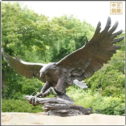 鑄銅關(guān)公 園林廣場(chǎng)雄鷹銅雕塑