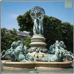 鑄銅關(guān)公 園林景觀噴泉雕塑