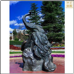 鑄銅關(guān)公 廣場(chǎng)孔雀銅雕塑