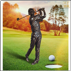 鑄銅關(guān)公 少女打高爾夫銅雕塑