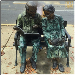 鑄銅關(guān)公 園林情侶坐像雕塑