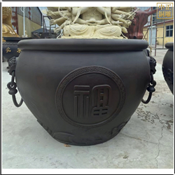 鑄銅關(guān)公 福字大銅缸鑄造