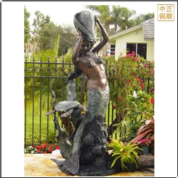 鑄銅關(guān)公 西方少女景觀雕塑